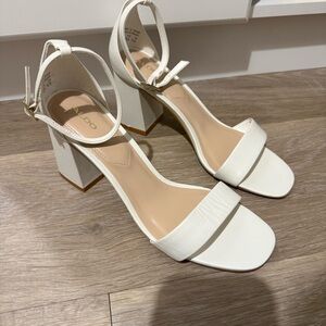 ALDO Elegant Cream Block Heel Sandals